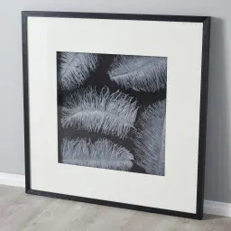 Grey Feather Shadow Box