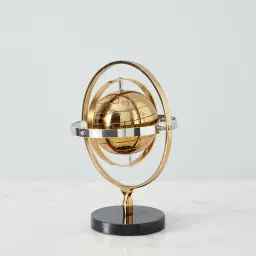 Armillary Sphere Champagne Gold Metal Decorative