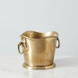 Bacchus Polished Brass Colour Metal Wine Cooler