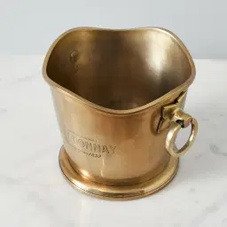 Bacchus Polished Brass Colour Metal Wine Cooler