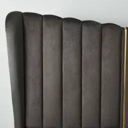 Madrid Charcoal Velvet King Bed