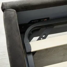 Madrid Charcoal Velvet King Bed