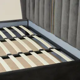 Madrid Charcoal Velvet King Bed