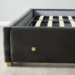 Madrid Charcoal Velvet King Bed