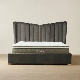 Madrid Charcoal Velvet King Bed