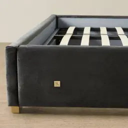 Madrid Charcoal Velvet King Bed