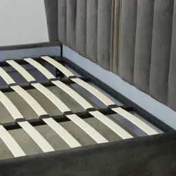 Madrid Charcoal Velvet King Bed