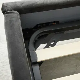 Madrid Charcoal Velvet Queen Bed