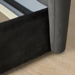 Madrid Charcoal Velvet Queen Bed