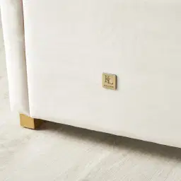 Madrid Cream Velvet King Bed