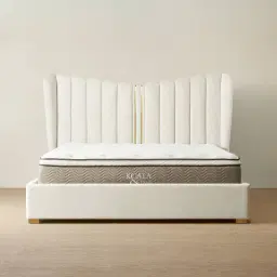 Madrid Cream Velvet King Bed