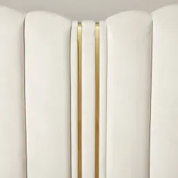 Madrid Cream Velvet King Bed