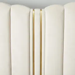 Madrid Cream Velvet Queen Bed