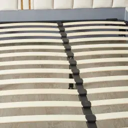 Madrid Cream Velvet Queen Bed