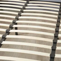 Harlow Light Sand Grey and White Boucle King Bed