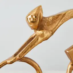 Cycling Man Gold Metal Decorative