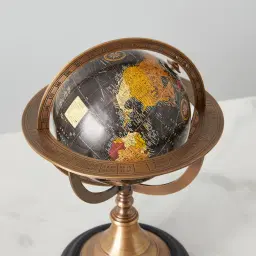 Seraphine Antique Brass Metal Globe Decorative