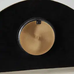 Midnight Polished Gold Metal Clock