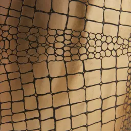 Armando Croc Etched Antique Brass Metal Vase