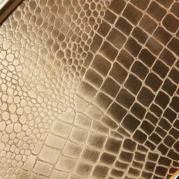 Miriam Matte Antique Brass Croc Pattern Wall Clock