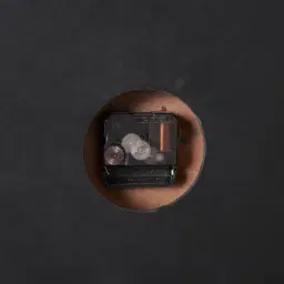 Miriam Matte Antique Brass Croc Pattern Wall Clock