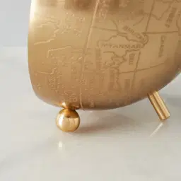 Miriam Matte Antique Brass Croc Pattern Table Clock