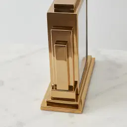 Clarita Matte Antique Brass Table Clock