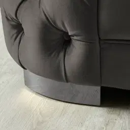 Kelly Charcoal Velvet 2 Seater Sofa - Black Nickel Legs