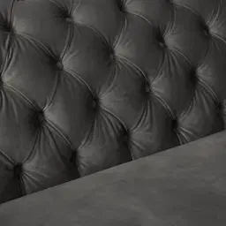 Kelly Charcoal Velvet 2 Seater Sofa - Black Nickel Legs