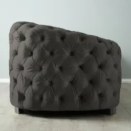 Kelly Charcoal Velvet 2 Seater Sofa - Black Nickel Legs
