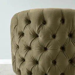 Kelly Olive Green Velvet Swivel Chair Gold Legs