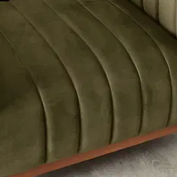 Astoria III Olive Green Velvet 2-Seater Sofa