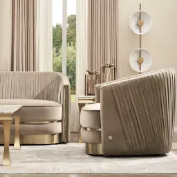 Crown Olive Green Velvet Occasional Chair