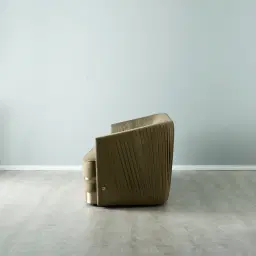 Crown Olive Green Velvet 3-Seater Sofa