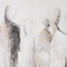 The Selves Neutral Colours Abstract Painting