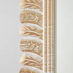 Apollo White Gold Wooden Rectangle Mirror