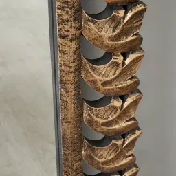 Daphne Black and Gold Carved Wooden Rectangle Mirror