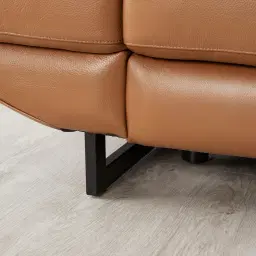 Elena Savannah Brown Leather 3-Seater Electric Recliner