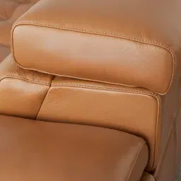 Elena Savannah Brown Leather 2-Seater Electric Recliner
