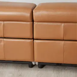 Elena Savannah Brown Leather 2-Seater Electric Recliner