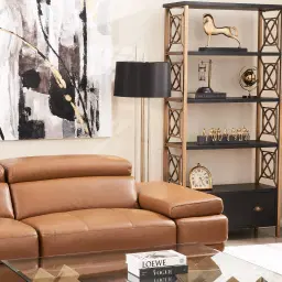 Elena Savannah Brown Leather 2-Seater Electric Recliner