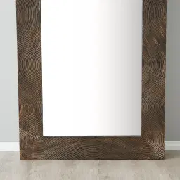 Artemis Black and Gold Carved Wooden Rectangle Mirror
