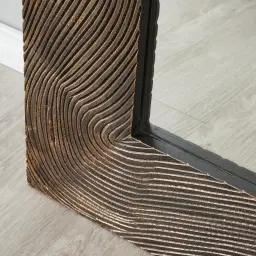 Artemis Black and Gold Carved Wooden Rectangle Mirror