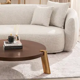 Everett Dove Grey Woven 2-Seater Fabric Sofa