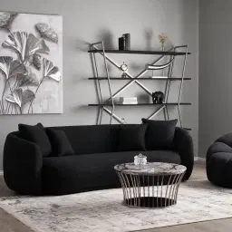 Everett Dove Grey Woven 2-Seater Fabric Sofa