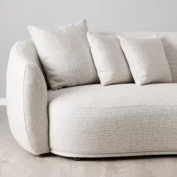 Everett Dove Grey Woven 2-Seater Fabric Sofa