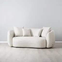 Everett Dove Grey Woven 2-Seater Fabric Sofa