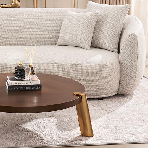 Everett Dove Grey Woven 2-Seater Fabric Sofa