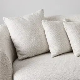 Everett Dove Grey Woven 3-Seater Fabric Sofa