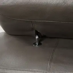 Alessia Warm Stone Grey Leather Dual Electric Recliner Lounge - Right